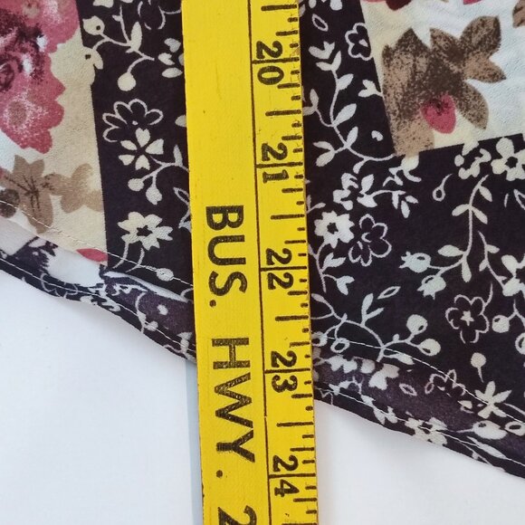 Gloria Vanderbilt  lightweight blouse asymmetric floral pattern women's XL - Picture 8 of 8